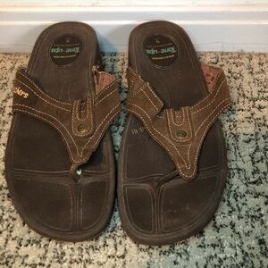 Sketchers Brown Tone Up While You Run Sandals Size 9